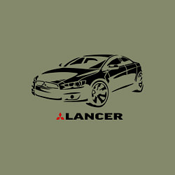 Свитшот хлопковый мужской Mitsubishi lancer, цвет: авокадо — фото 2