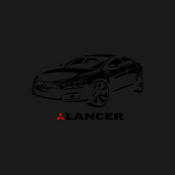 Свитшот хлопковый мужской Mitsubishi lancer, цвет: черный — фото 2