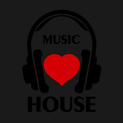 Свитшот хлопковый мужской House Music is Love, цвет: черный — фото 2