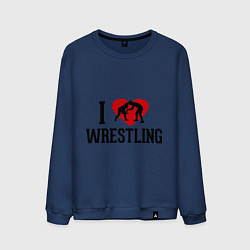 Мужской свитшот I love wrestling