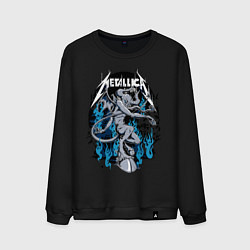 Свитшот хлопковый мужской Metallica - серый черт, цвет: черный