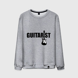 Свитшот хлопковый мужской Гитарист, цвет: меланж