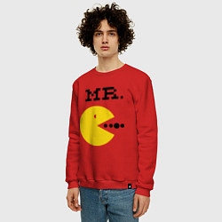 Свитшот хлопковый мужской Mr. Pac-Man, цвет: красный — фото 2