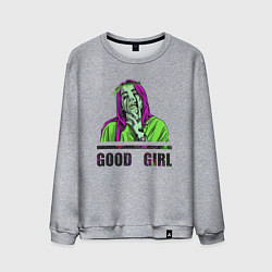 Свитшот хлопковый мужской GOOD GIRL BILLIE, цвет: меланж