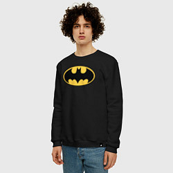 Свитшот хлопковый мужской Batman, цвет: черный — фото 2