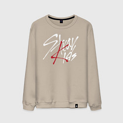 Свитшот хлопковый мужской Stray Kids, цвет: миндальный
