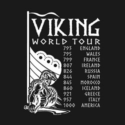 Свитшот хлопковый мужской Viking world tour, цвет: черный — фото 2
