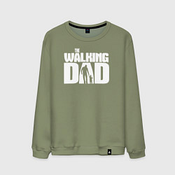 Свитшот хлопковый мужской The walking dad, цвет: авокадо