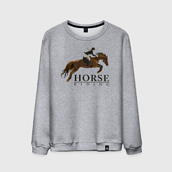 Свитшот хлопковый мужской HORSE RIDING, цвет: меланж