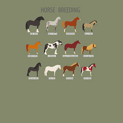 Свитшот хлопковый мужской HORSE BREEDING, цвет: авокадо — фото 2