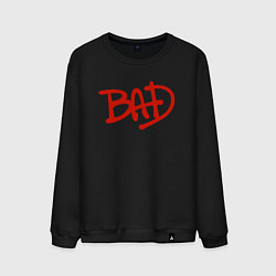Свитшот хлопковый мужской Song BAD, цвет: черный