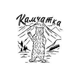 Свитшот хлопковый мужской Камчатка, цвет: белый — фото 2