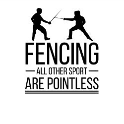 Свитшот хлопковый мужской Fencing, цвет: белый — фото 2