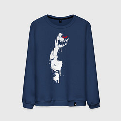Свитшот хлопковый мужской Monokuma paint, цвет: тёмно-синий