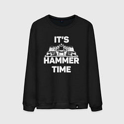 Свитшот хлопковый мужской It's hammer time, цвет: черный