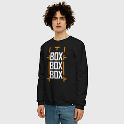 Свитшот хлопковый мужской Box box box, цвет: черный — фото 2