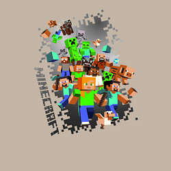 Свитшот хлопковый мужской Minecraft, цвет: миндальный — фото 2