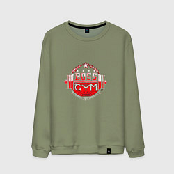Свитшот хлопковый мужской Boss of GYM Color, цвет: авокадо