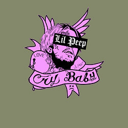 Свитшот хлопковый мужской LIL PEEP, цвет: авокадо — фото 2