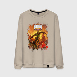 Свитшот хлопковый мужской DOOM, цвет: миндальный