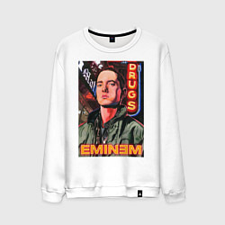 Свитшот хлопковый мужской EMINEM NEON, цвет: белый