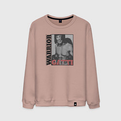 Свитшот хлопковый мужской Warrior Gatti, цвет: пыльно-розовый