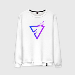 Свитшот хлопковый мужской Liquid Triangle, цвет: белый