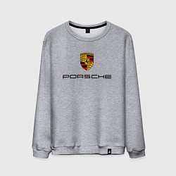 Свитшот хлопковый мужской PORSCHE, цвет: меланж