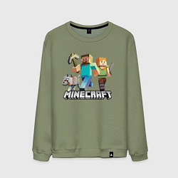 Свитшот хлопковый мужской MINECRAFT, цвет: авокадо