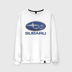 Свитшот хлопковый мужской SUBARU, цвет: белый