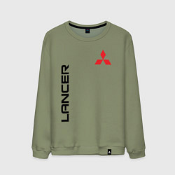 Свитшот хлопковый мужской MITSUBISHI LANCER, цвет: авокадо