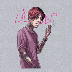 Свитшот хлопковый мужской LIL PEEP, цвет: меланж — фото 2