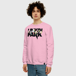 Свитшот хлопковый мужской LINKIN PARK, цвет: светло-розовый — фото 2