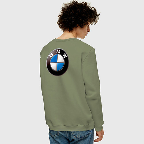 Мужской свитшот BMW оскал / Авокадо – фото 4
