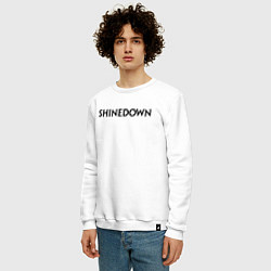 Свитшот хлопковый мужской Shinedown, цвет: белый — фото 2