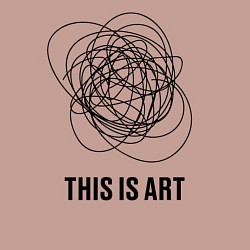 Свитшот хлопковый мужской This is art, цвет: пыльно-розовый — фото 2