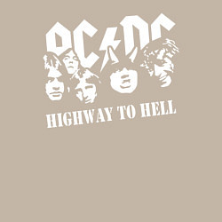 Свитшот хлопковый мужской ACDC Highway to Hell, цвет: миндальный — фото 2
