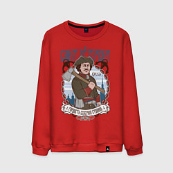 Свитшот хлопковый мужской Санкт-Петербург, цвет: красный
