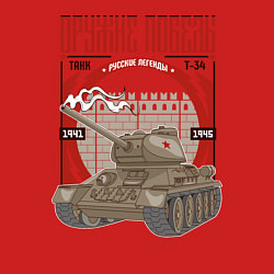 Свитшот хлопковый мужской Т-34, цвет: красный — фото 2