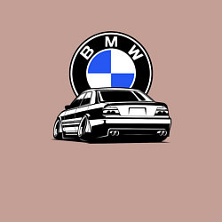 Свитшот хлопковый мужской BMW JDM, цвет: пыльно-розовый — фото 2
