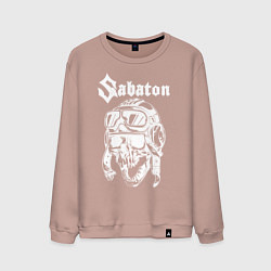 Свитшот хлопковый мужской Sabaton, цвет: пыльно-розовый