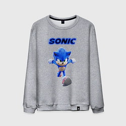 Свитшот хлопковый мужской SONIC, цвет: меланж