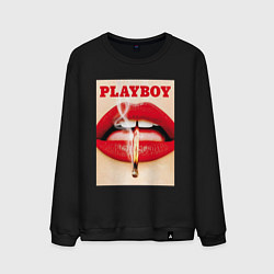 Свитшот хлопковый мужской PLAYBOY, цвет: черный