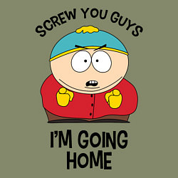 Свитшот хлопковый мужской South Park, Эрик Картман, цвет: авокадо — фото 2