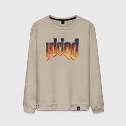 Свитшот хлопковый мужской IDDQD DOOM, цвет: миндальный