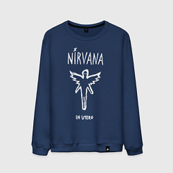 Свитшот хлопковый мужской Nirvana In utero, цвет: тёмно-синий