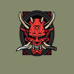 Свитшот хлопковый мужской МАСКА РОНИНА, цвет: авокадо — фото 2