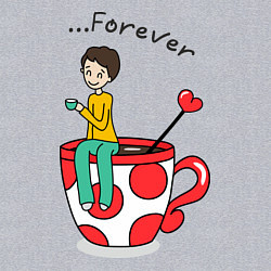 Свитшот хлопковый мужской Forever, цвет: меланж — фото 2