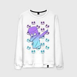 Свитшот хлопковый мужской Fortnite,Marshmello, цвет: белый