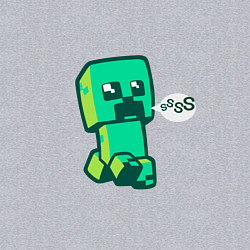 Свитшот хлопковый мужской MINERCRAFT CREEPER, цвет: меланж — фото 2